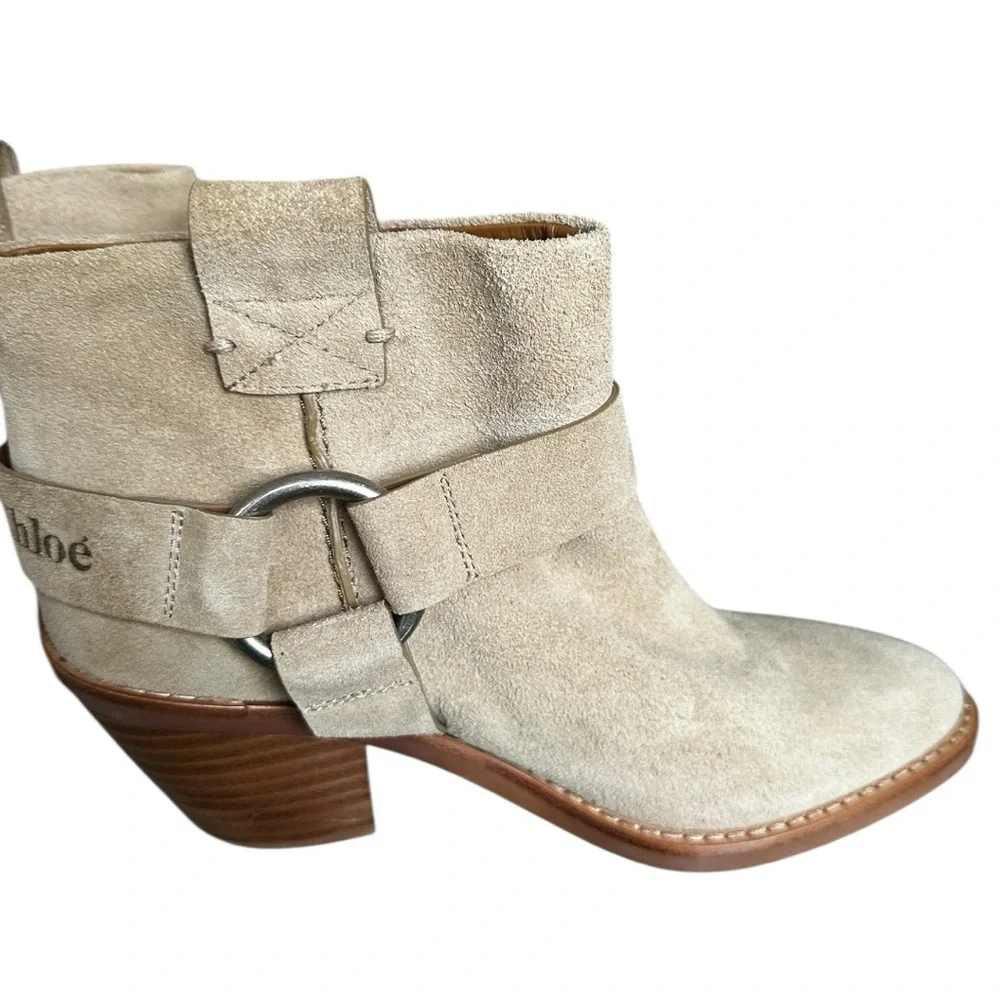 SEE BY CHLOE Tan Suede Ankle Boots WOMENS 39 NWOB‎
